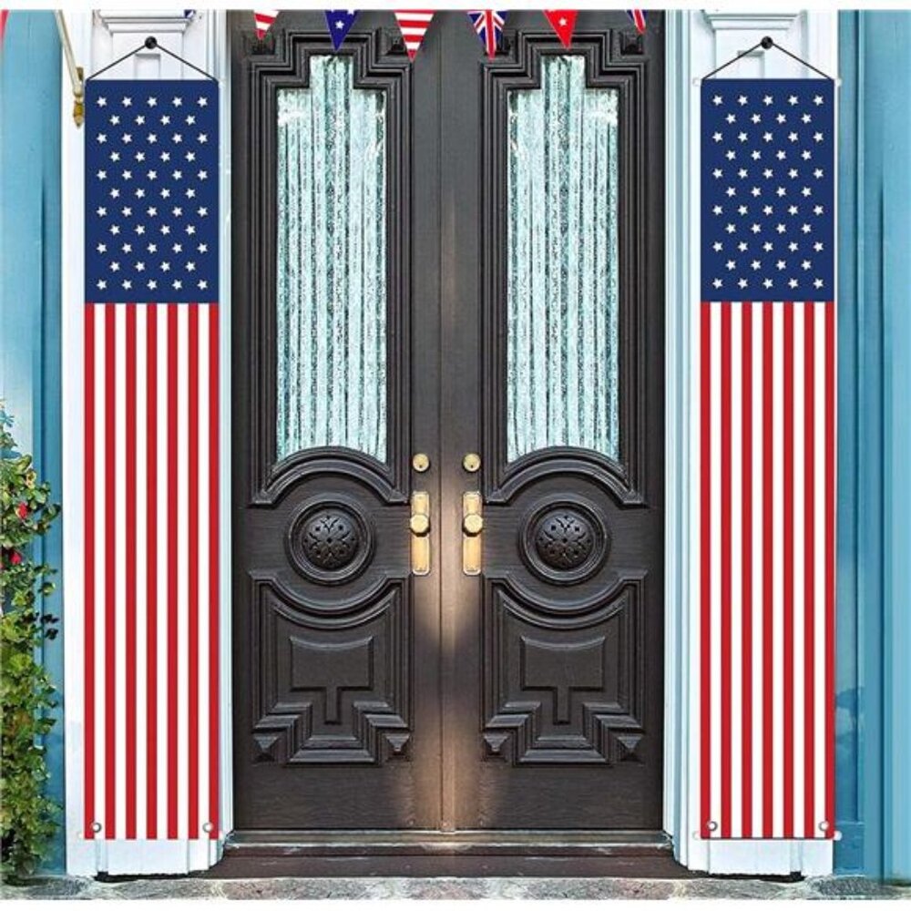 4th of July Independence Day Memorial Day Decor Hanging American Flag Banners